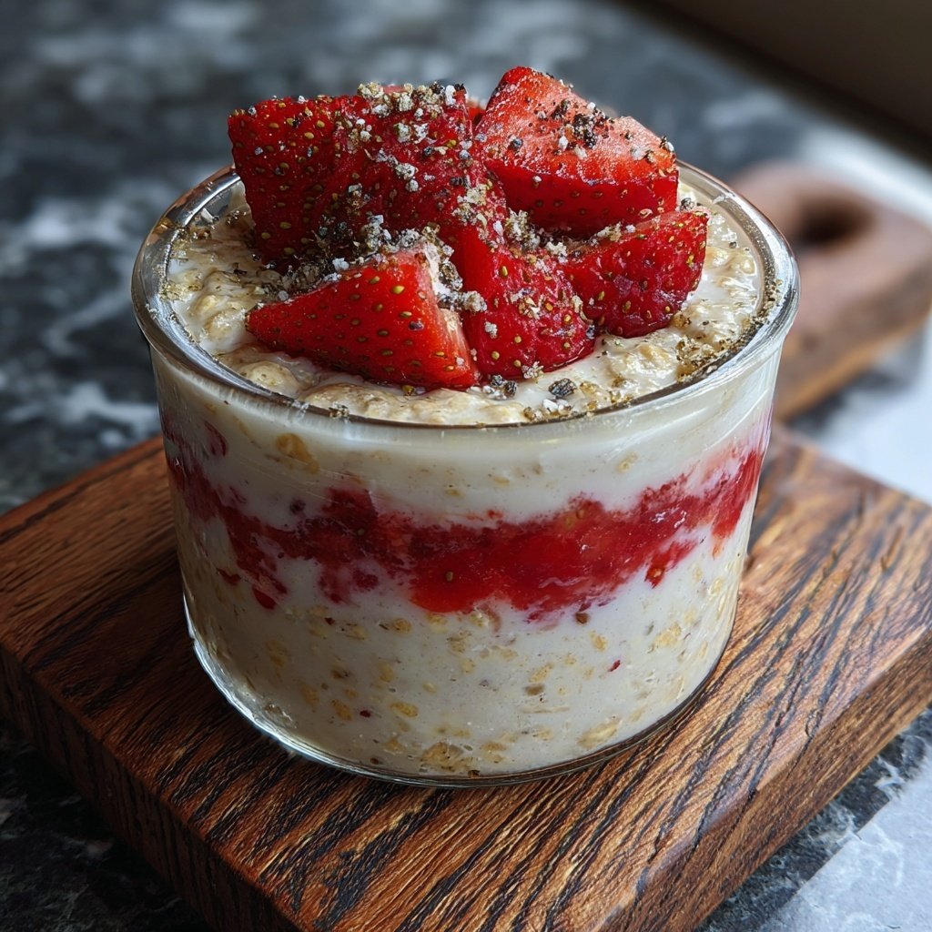 Strawberry Cheesecake Overnight Oats