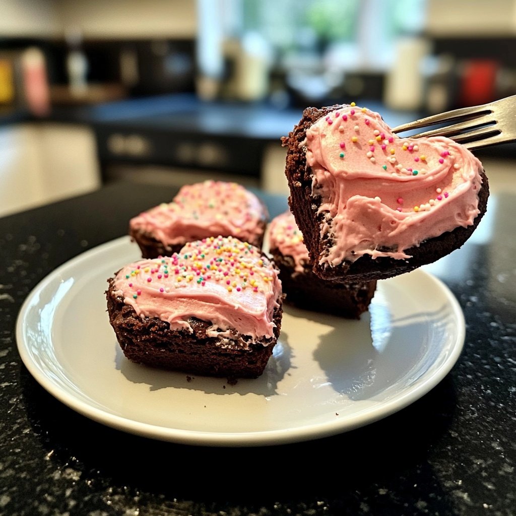 Valentines Treats Mini Brownie Hearts