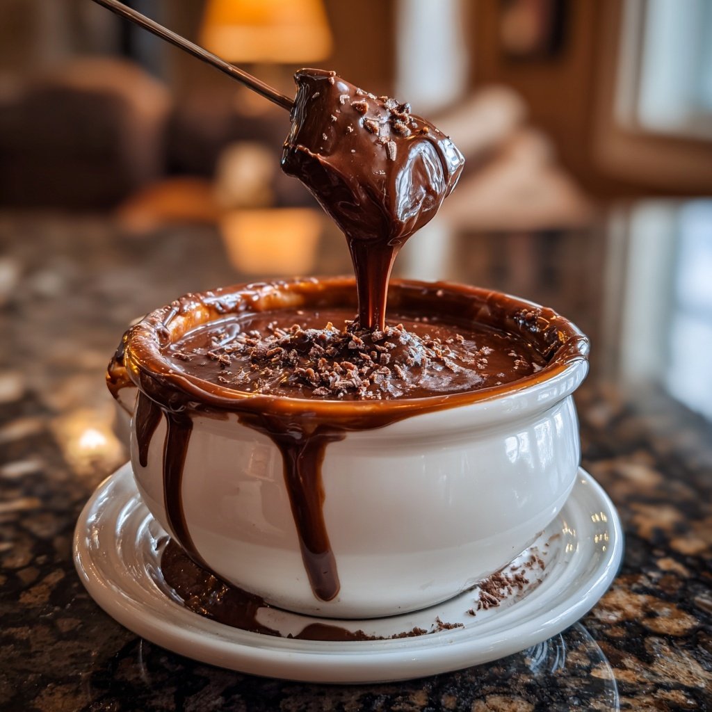 Fondue with Caramel Chocolate