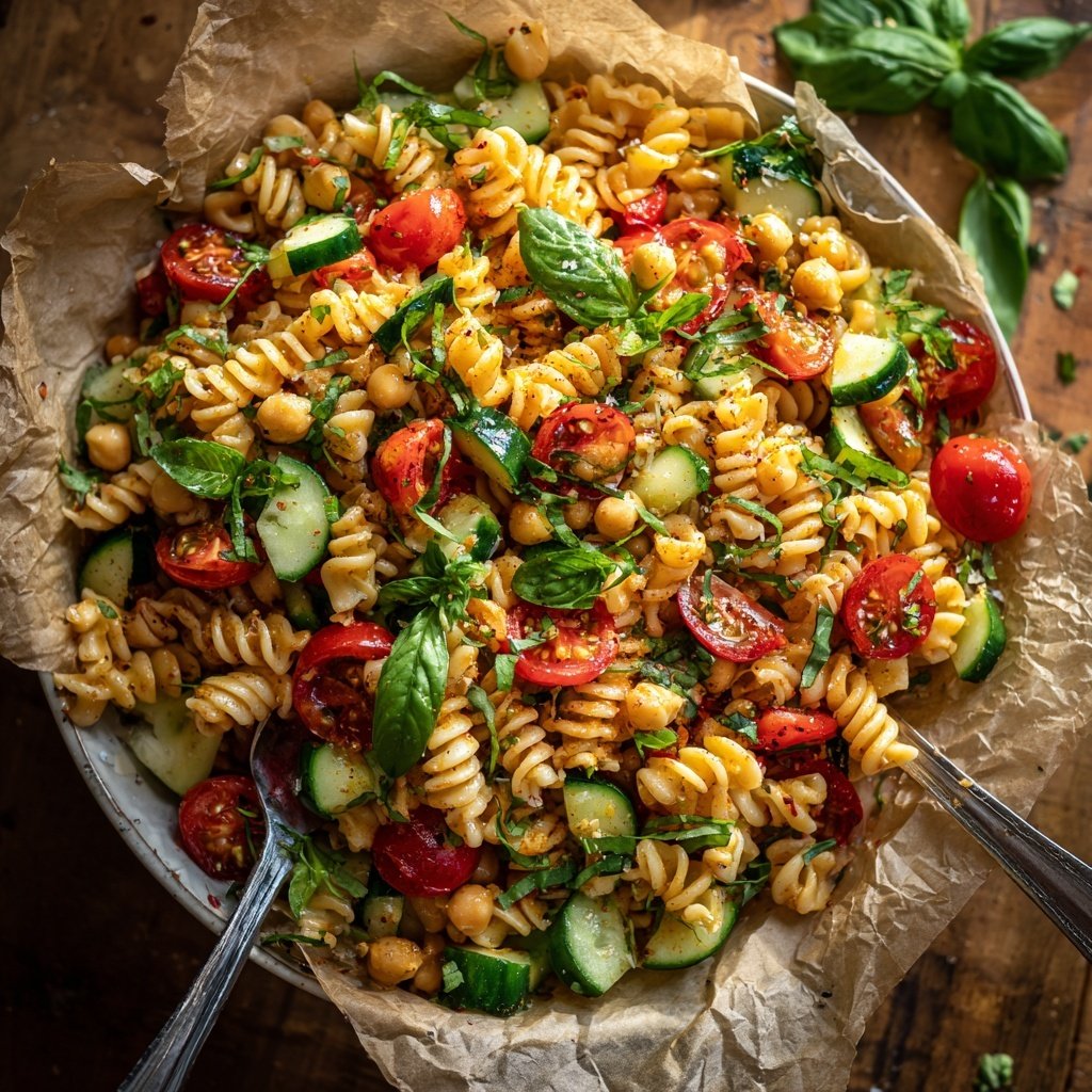 Mediterranean Chickpea Pasta Salad