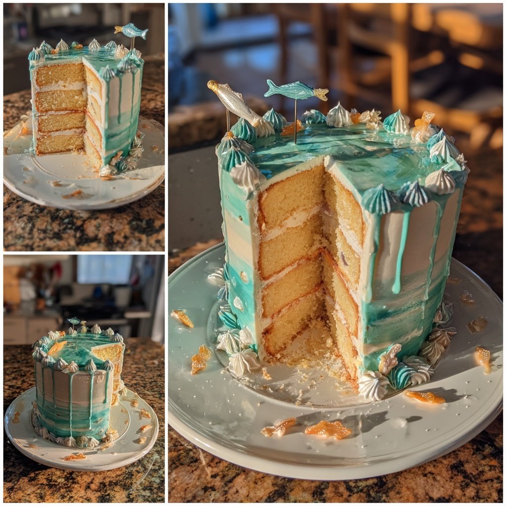 Minimal Pisces Celebration Cake