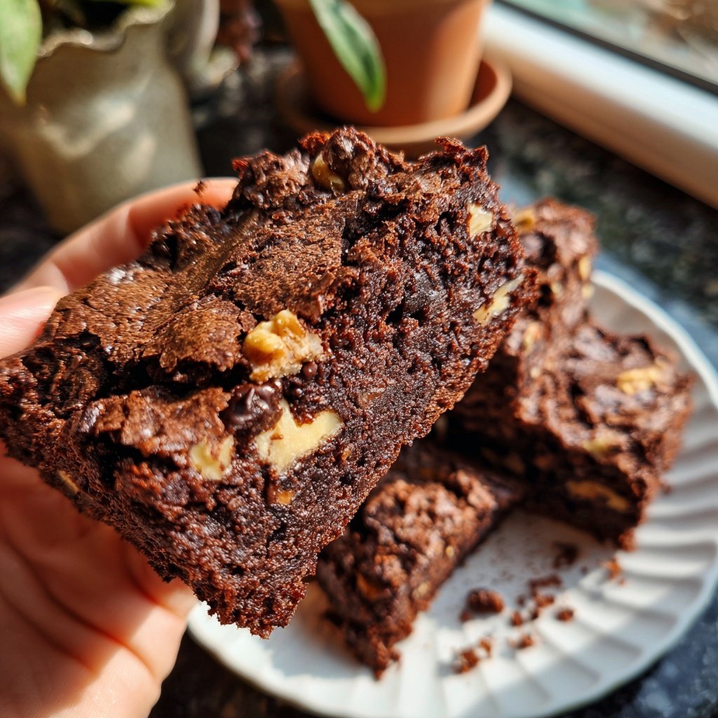 Cottage Cheese Brownies with Walnuts