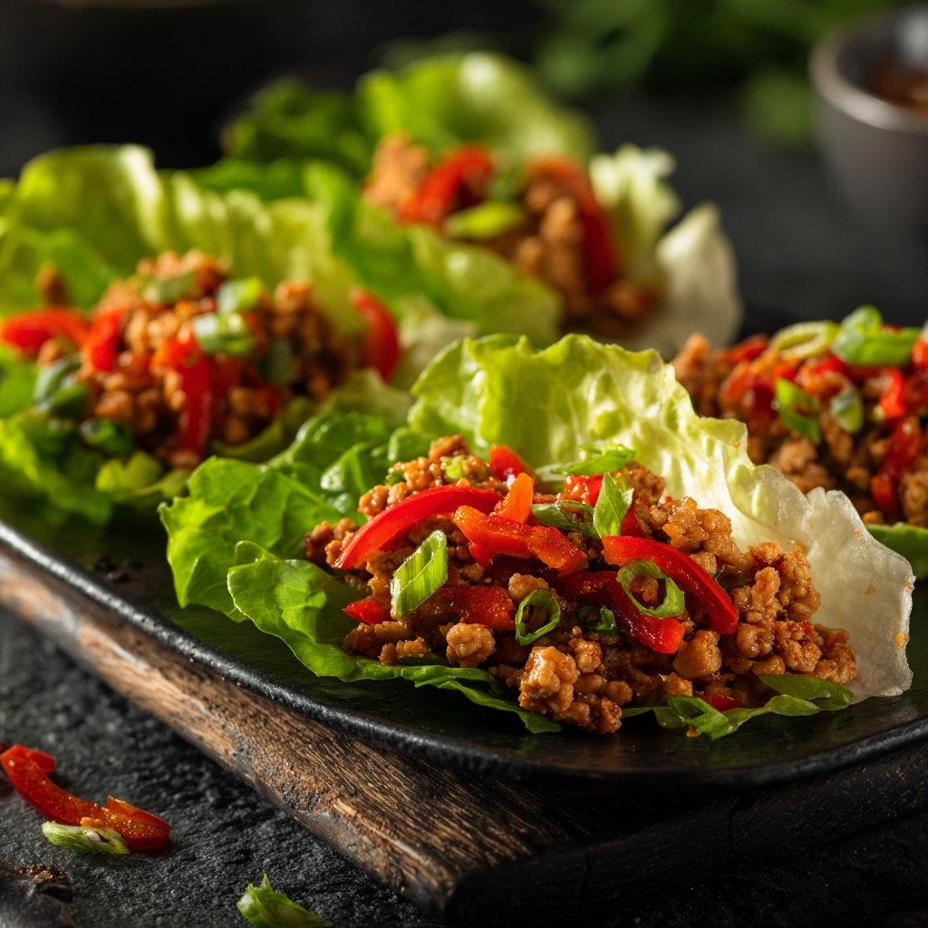 Ground Chicken Lettuce Wraps