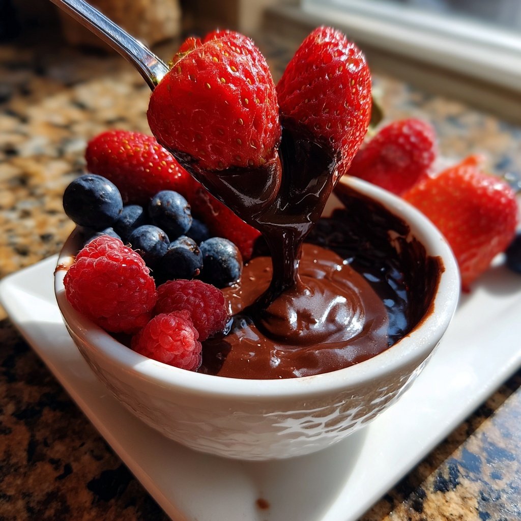 Chocolate Fondue with Fresh Berries