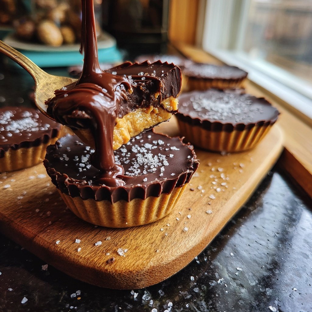 Homemade Peanut Butter Cups with Cashew Butter
