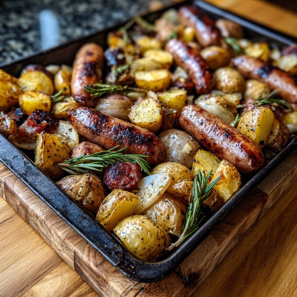 Sheet Pan Sausage And Potatoes