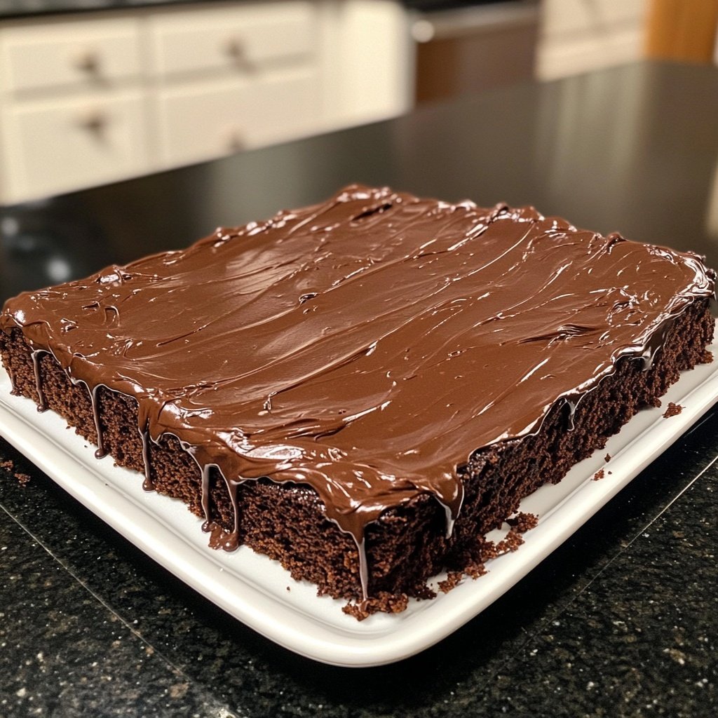 Super Bowl Dessert Chocolate Sheet Cake