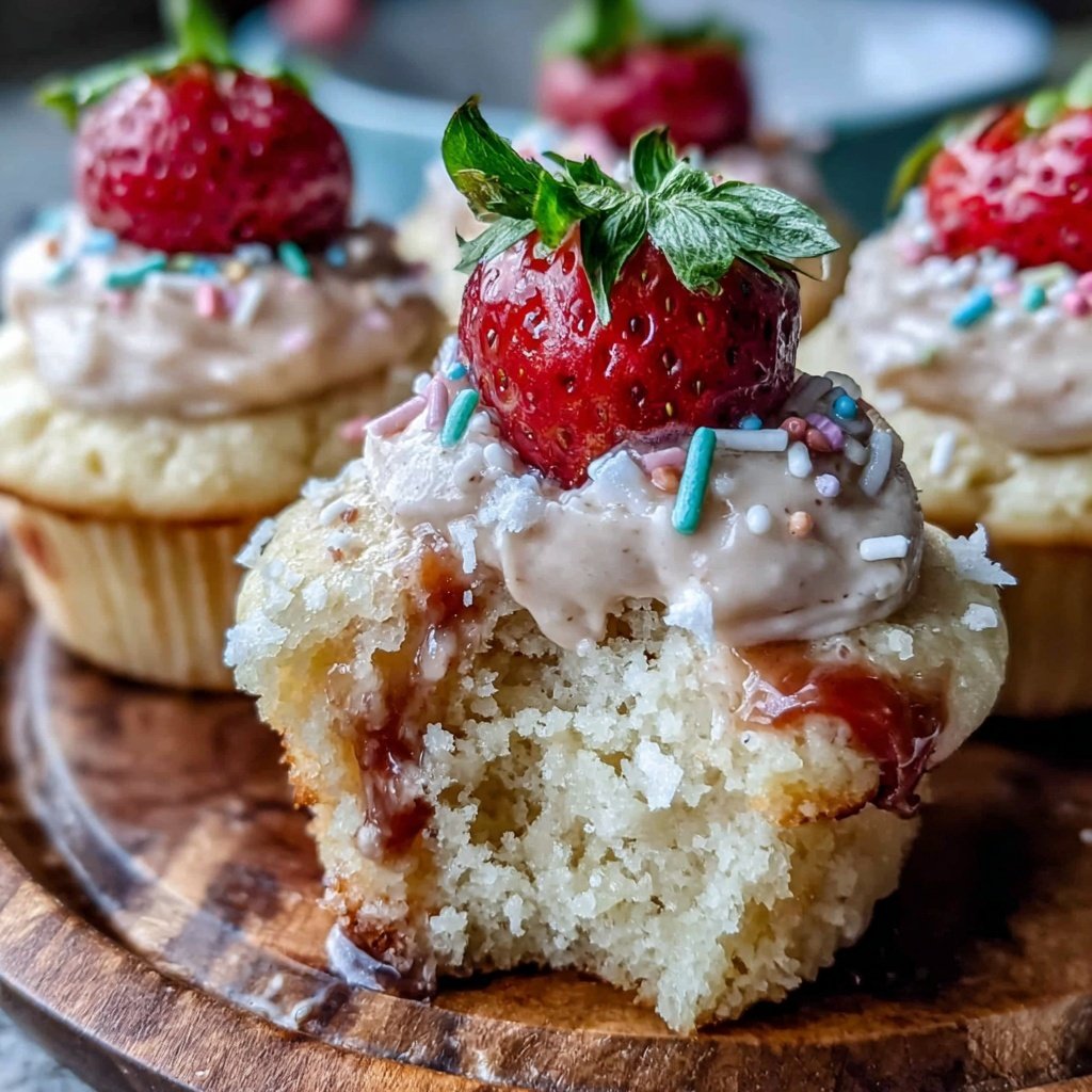Spring Cupcakes With Strawberry Frosting