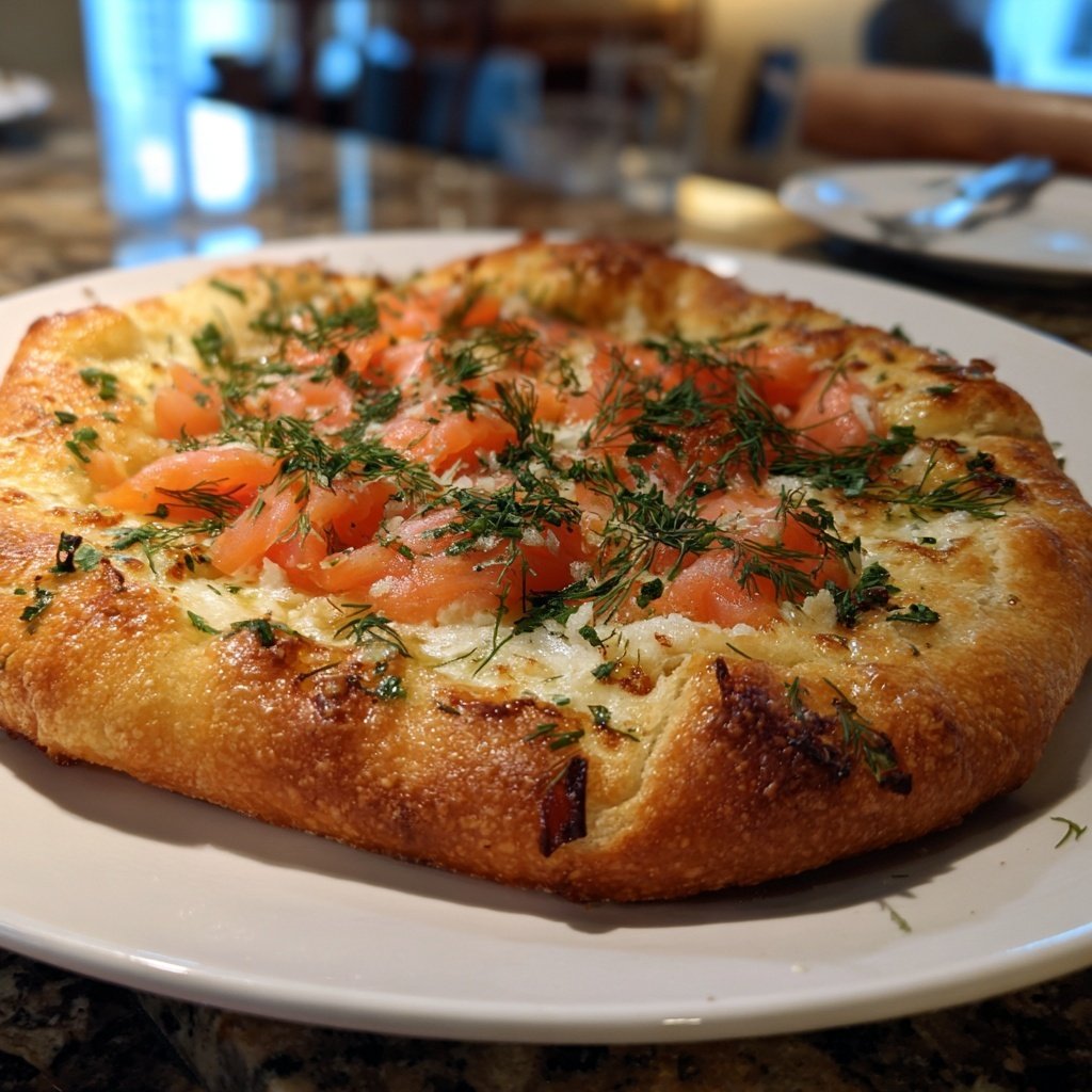 Pizza with Smoked Salmon and Dill