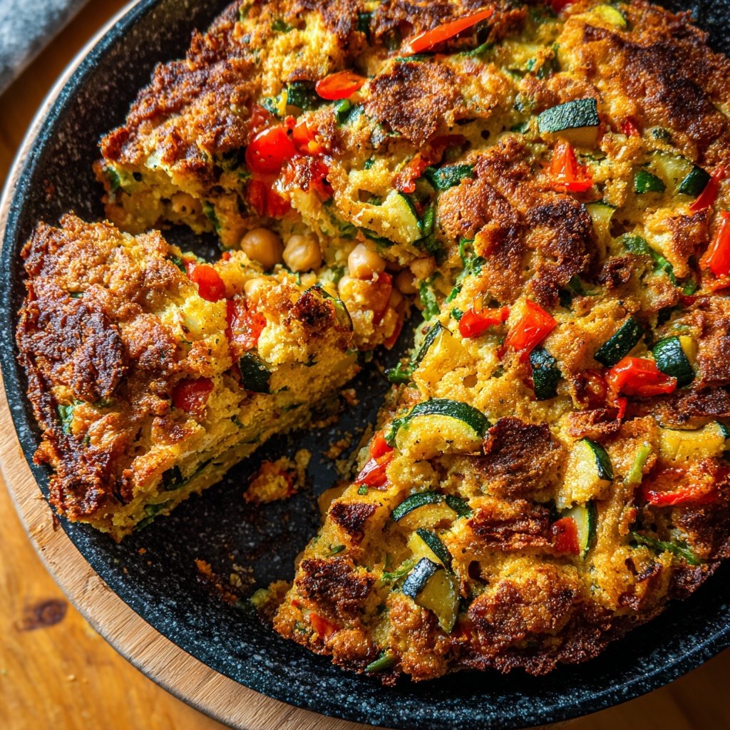 Baked Veggie Chickpea Skillet