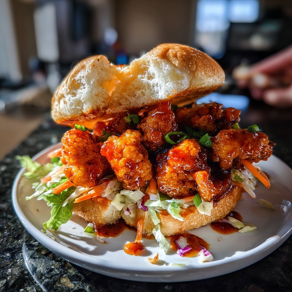Crispy Buffalo Cauliflower Sliders