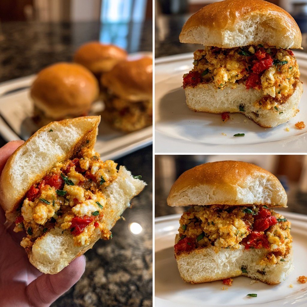 Easy Slider Roasted Pepper Feta Sliders